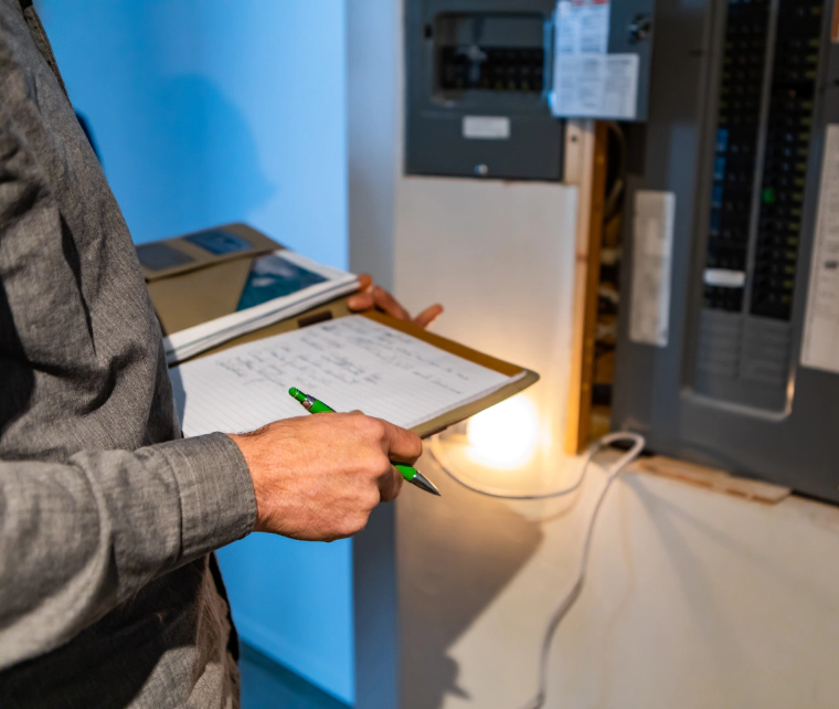 checking electricity panel